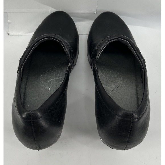 Dansko Riki Black Leather Slip On Clog Studded Strap Women's Size 37 US 7 - Picture 4 of 5